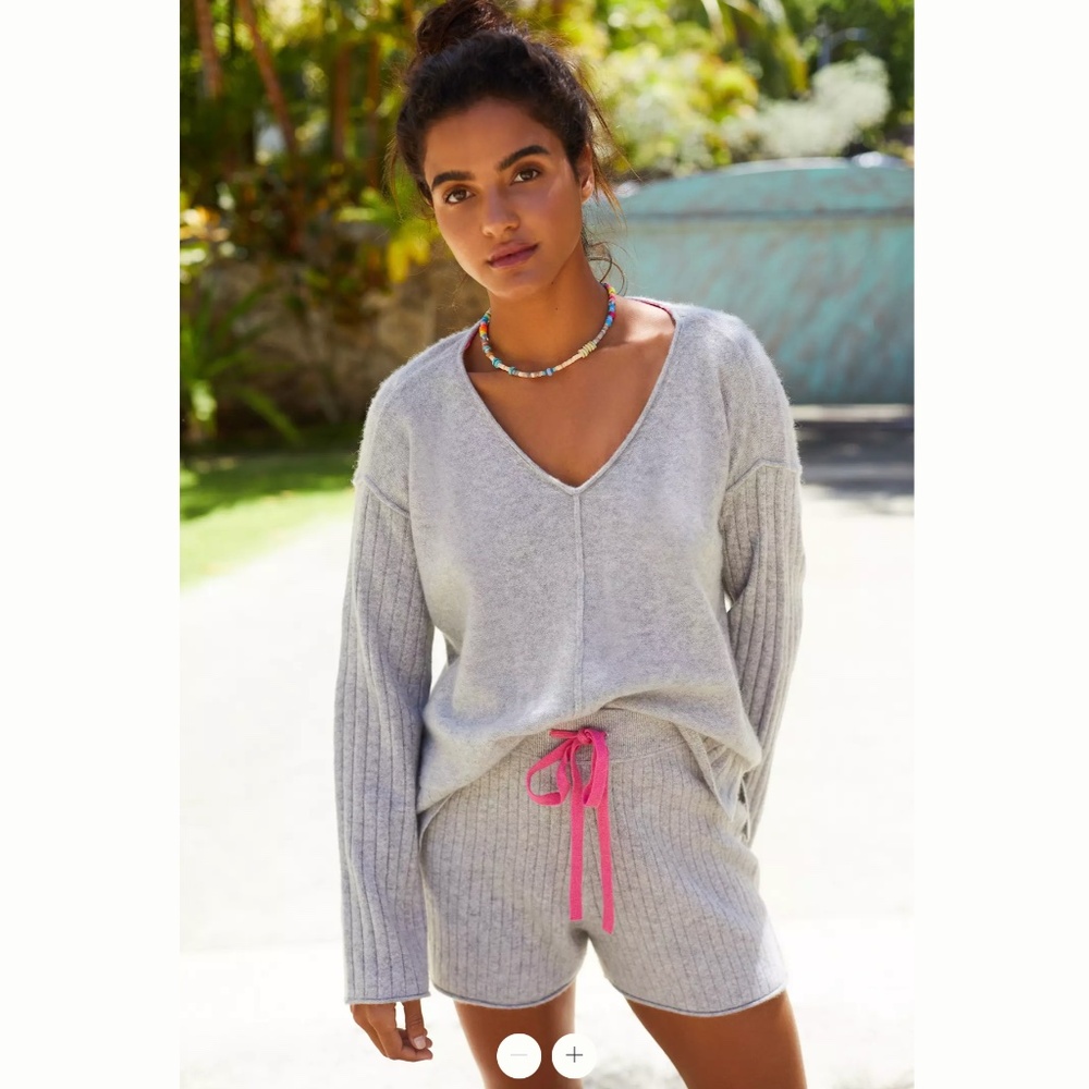 Cozy Gray Knit Lounge Set